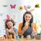 80PCS Wooden Spring Ornaments to Paint – 8 Styles DIY Unfinished Wood Cutouts for Crafts, Home Hanging Decorations – Butterfly, Dragonfly, Snail, Watering Can, Mushroom & Flower Shapes